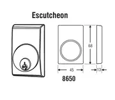 ESCUTCHEON EXIT BAR CYLINDER SUIT ROUND THREADED CYLINDER