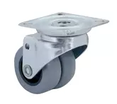 CASTOR TWIN WHEEL SWIVEL GREY 50MM 70KG LOAD