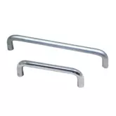 HANDLE D STEEL POLISHED CHROME 96MM CTC