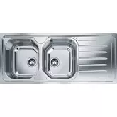 SINK ONDALINE OLX621 L/H BOWL STAINLESS STEEL DBL LHB/RHD 1TH 1160X500