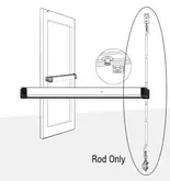 CVR RODS ONLY SUIT 8600 SERIES PANIC BAR