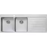 SINK SONETTO-SN1071 STAINLESS STEEL DOUBLE LH BOWL 1TH 1300X510MM