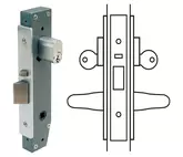 995 MORTICE LOCK KIT 23MM SATIN S/STEEL ENTRY LOCK KIT DOUBLE CYL