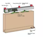 TRACK SET SLIDING DOOR ONE DOOR 2400MM