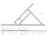 STAY FRICTION 4 BAR AWNING BRISTOL PLUS STAINLESS STEEL 20'