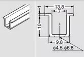 BI FOLD UPPER TRACK ALT-F 1820MM ANODISED ALUMINIUM