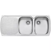 SINK MONET-MO772 STAINLESS STEEL DOUBLE RH BOWL NT/H 1200X500