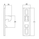 STRIKE PLATE HIGH STRENGTH 86 STAINLESS STEEL