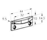 WEDGE SLIMLINE CATCH 9.5MM THICK RIVET FIX