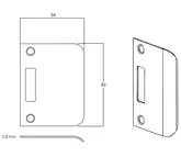 STRIKE PLATE 8654 EXTRA WIDTH