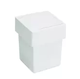 ONDA VANITY BIN WITH SWIVEL LID 5L WHITE  WITH BRACKET