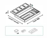 ONDA BATHROOM SET SUIT 450NL WHITE SMALL MIN307 MAX402 DEPTH