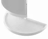 LAZY SUSAN 1/2 ROTARY UNIT WHITE 2XSHELVES 700MM DIA