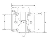 GRAVITY HINGE RIGHT HAND CONCEALED SCREW FIX HOLD CLOSE (SATIN CHROME)