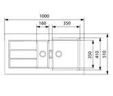 SINK SIRIUS SID651 ONYX FRANKE TECTONITE 1000X510MM