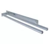 TEA TOWEL RAIL 2 ARM SIDE MOUNT SATIN ALUMINIUM 440/720X95X40