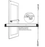 PANIC EXIT DEVICE 8600 CVR ALUM DR 760-915 CHROME ANODISED