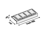 ONDA BATHROOM TRAY SUIT 450 WHITE CA45SP 4 BOXES