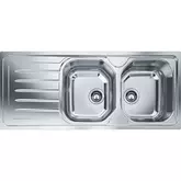 SINK ONDALINE OLX621 R/H BOWL STAINLESS STEEL DBL RHB/LHD 1TH 1160X500