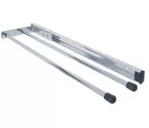 TEA TOWEL RAIL 2 ARM SIDE MOUNT CHROME PLATED 420/720X115X25