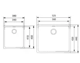 SINK SIRIUS SID110-34 ONYX FRANKE TECTONITE 380X450MM