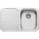 SINK PETITE-PE322 STAINLESS STEEL SINGLE RH BOWL NT/H 770X480