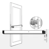 PANIC EXIT DEVICE 8400 RH MORT.LOCK ALUM DR 760-915 CHROME ANODISED